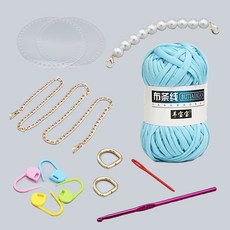 탬버린 뜨개가방 DIY 세트, 13 베이비 블루, 1세트