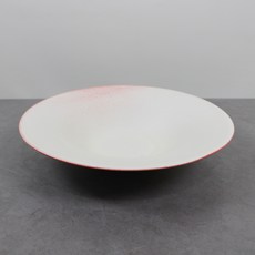 Dalsogum 陶瓷家庭派對盤 早午餐義大利麵盤 大 31.5cm, 1個, 粉紅色