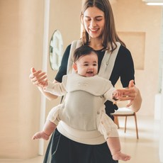 MerryTune 雙重護理3D網眼孩童一體式背帶, 米白色