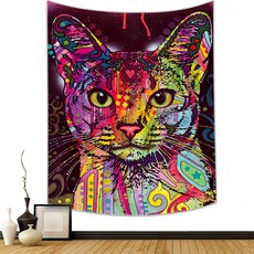 패브릭 포스터 세로형, 레인보우캣