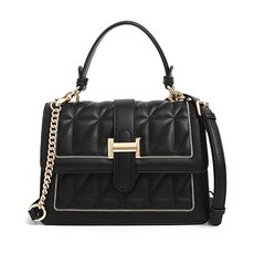 TRIPLEJ 女用經典手提肩背斜背包, 黑色