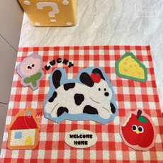 FIX9 可裁剪玄關線圈地墊, 紅色, 1個