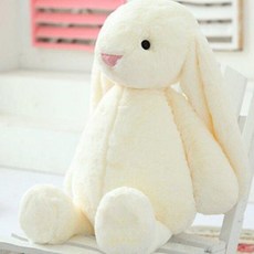 DING DONG PET 兔子安撫娃娃 寵物玩具, 象牙白, 1個