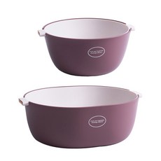 Winprice 瀝水雙色碗 O型+U型組, 獨立粉紅色