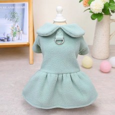 Coco studio 寵物新款聚酯纖維胸背帶荷葉邊裙, 薄荷綠, 1個