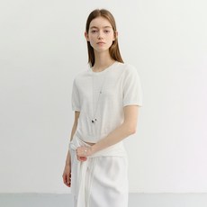 Dunst 女款亞麻圓領針織衫 UDSW6B128