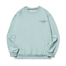 VILACT 男士大尺碼藍色小碎花大學T