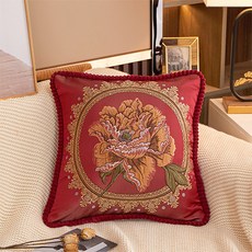 居家風格大尺寸花朵刺繡精美抱枕套