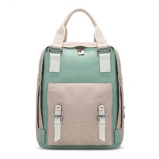 JH Company 粉彩雙色多功能後背包, 綠色