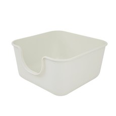 kangjipsa 方形貓砂盆, 米白色, 1組