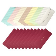 可愛粉彩零用錢信封 35入 + 留言零用錢信封 10入, 混合顏色(粉彩零用錢信封), 隨機出貨(留言零用錢信封), 1個