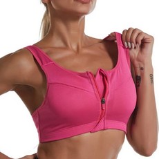 미스터마켓 여성용 앞지퍼 스포츠 브라탑 1P