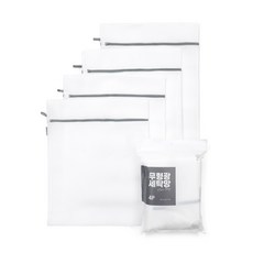 Mother's HOME 無螢光雙層洗衣袋 50 x 60cm, 白色, 4個