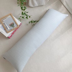 HANSGALLERY Cool-fit 涼感身體抱枕 含枕芯, 灰色