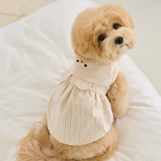 베니즈 강아지 허니팟 원피스, 1개, 베이지