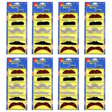 Party09 鬍鬚裝扮用品6件組, 8套, 棕色, 黑色, 灰色