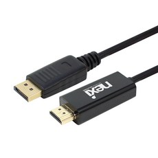 넥시 DP to HDMI v1.2 케이블 1m NXC001, NXC-DPHD12-1M, 1개