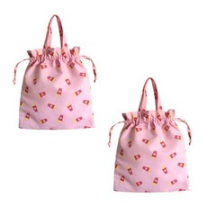 仿棉防水多功能尿布收納袋, 爆米花款, 2個