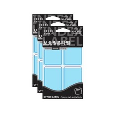 쁘띠팬시 보호 필름 라벨 견출지 20-F206, 3개, 13개입, 파랑