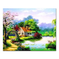 ADICO DIY 繪畫春湖村 PH97 50 x 40cm, 混色