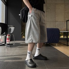 Meosidda 男款百慕達寬版毛圈布側邊按扣長褲