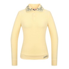 CASTELBAJAC 女士高爾夫彈力領刺繡 T 恤 BGAWTS709