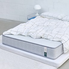 휴도 편안한 제주 본넬 스프링 매트리스 그레이 방문설치, 21cm, 하드