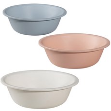 MONACO OLIVE La Pastel 圓形盆天空小號 + 粉色中號 + 白色大號 3件套, 1套, 天空（小）、粉色（中）、白色（大）