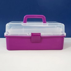 Khohimo 美術工具收納 3層多用途畫具箱 紫色 5W0130