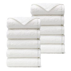 Ashley 現代飯店毛巾 201g 40支精梳棉, 10個, 純白色