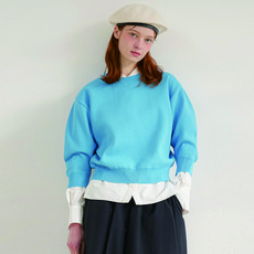 OLIVE DES OLIVE 女款蓬袖針織套頭衫