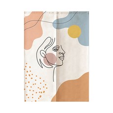 Vinterior 臉部輪廓素描隔間門簾, TYPE 07