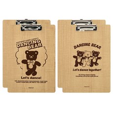 Pinkfoot 4000 跳舞熊木剪貼板 2 種 x 2p, 混色, 1套
