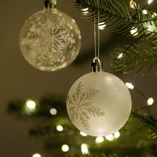 RYMD 聖誕樹裝飾品冰球 2 件套, 6組, 透明
