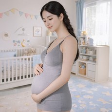 MEO 一鍵式前開衩孕婦長版哺乳背心 胸罩一體成型