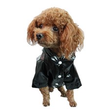 LL Living 雨季狗狗皮革塗層雨衣, 黑色, 1個