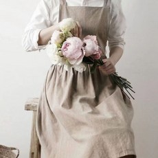 So&Young 簡約亞麻圍裙