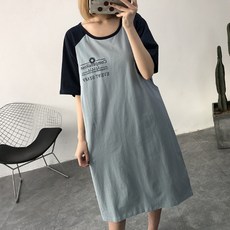 印花哺乳連身裙