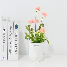 도시정원 롱 미니 알륨 조화 소품, 핑크, 1개