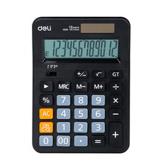 델리 사무용 계산기 EM210, 블랙, 1개