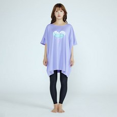 soleil 女款Lena寬鬆版斗篷 + 三分衝浪短褲 + 九分水上內搭褲 防曬衣套裝