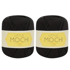 Silbaram Little Mochi 編織線, 21黑色, 2個