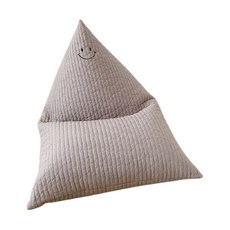 와다다샵 100수 누빔 스마일 쇼파 쿠션, 팥죽색