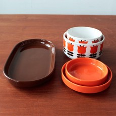 五體舒暢1537插圖鮮豔色彩1人韓式早午餐單人餐5件組, 5種, A類型