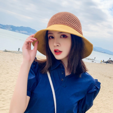 올러바웃 캐주얼 야외 비치 라운드 리본 모자