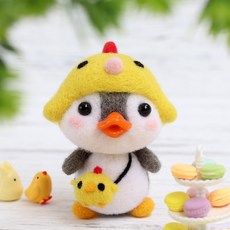 Healingcare 羊毛氈針氈DIY套組, 1套, 24 企鵝 雞