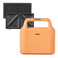 Wizwell 2 Sandwich Croffle Waffle Maker Orange, WSW-6206