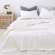 애쉬 모달벨벳 피그먼트워싱 목화솜 스프레드, 아이보리