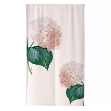 마켓A 수채화 꽃 파티션 하프 커튼