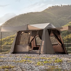 로티캠프 힐하우스 브리즈 그늘막 원터치 텐트, 탄, 3~4인